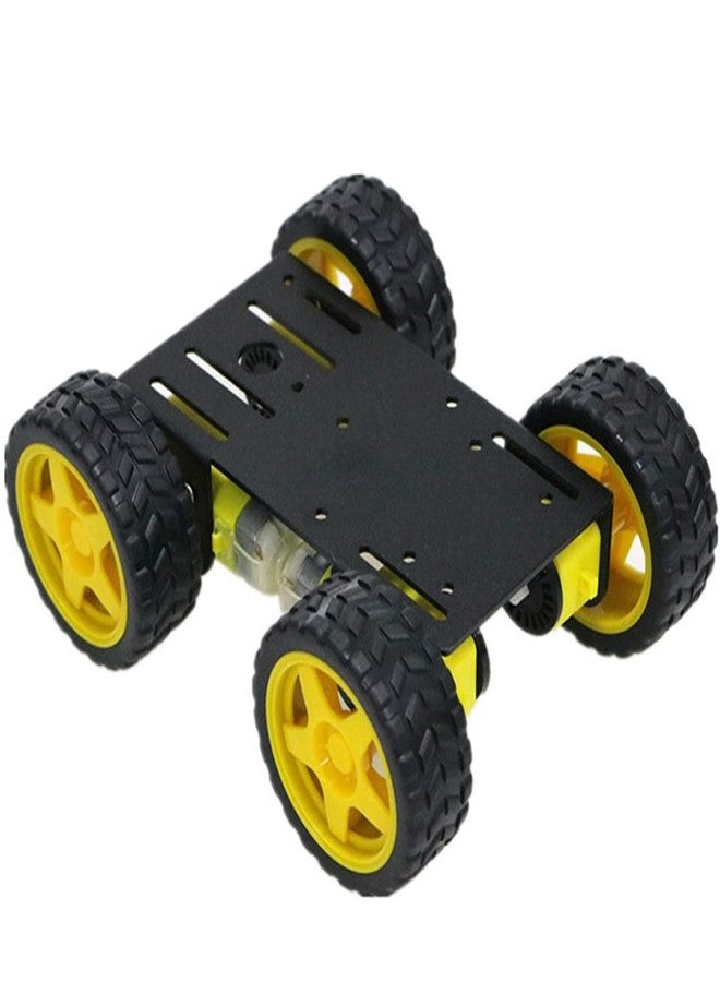 SmaringWing Professional 4WD Robot Smart Car Chassis Kit C101 with Speed Encoder TT Motor, Metal Wheeled Robotic Model Sciences Experiment Platform for Arduino/Raspberry Pie/Microbit STEAM Competition - Image 1